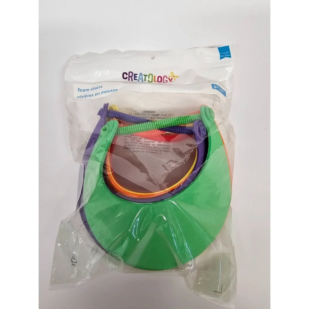 New Creatology Fun Foam Visors, 20(4 Purple, 4 Red, 4 Green, 4 Yellow, 4 Orange)